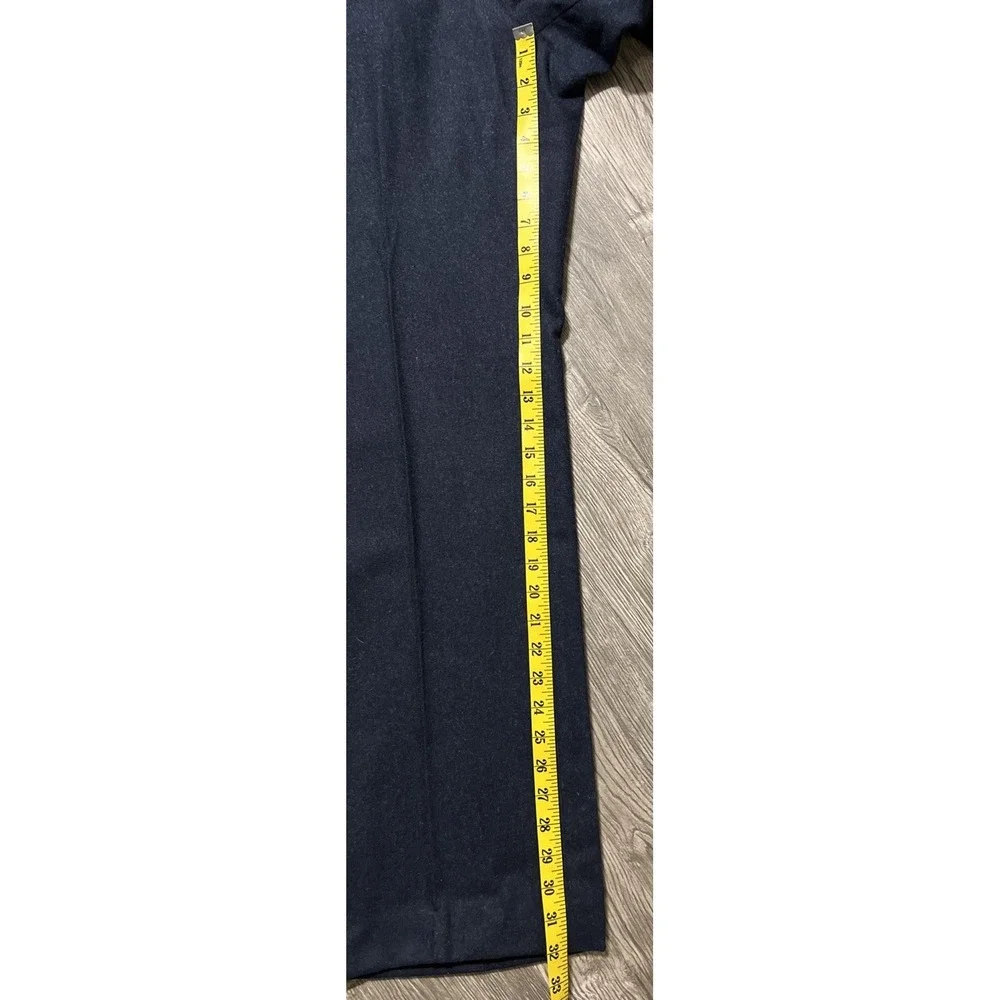 Vintage Woodmere Wool/Polyester Blend Men's Navy Blue Dress Pants Size 36x32